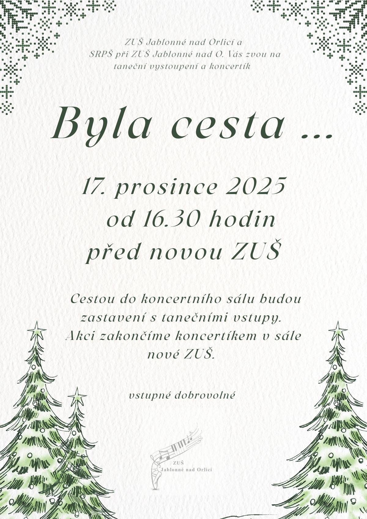 Základní umělecká škola zve ve středu 17. prosince na taneční vystoupení a koncertík v nových prostorách Kulturního a kreativního centra...