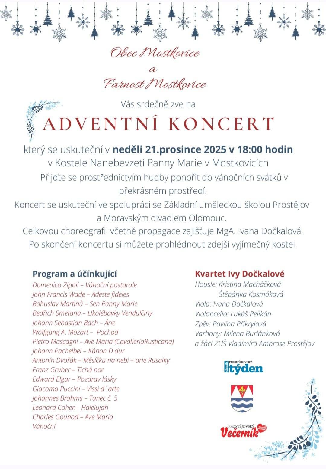 21. 12. 2025 KOSTEL NANEBEVZETÍ PANNY MARIE V MOSTKOVICÍCH