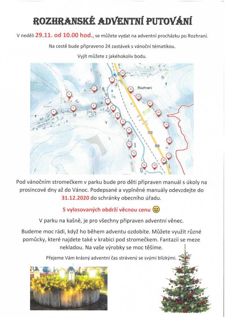 Sejít se nemůžeme, ale můžeme se projít po obci a plnit nejrůznější úkoly. Více v přiložené pozvánce.