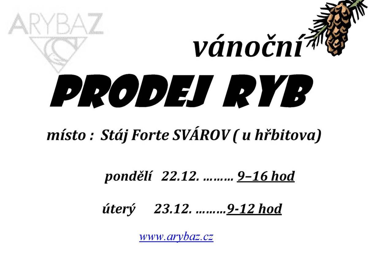 Prodej ryb ve Svárově