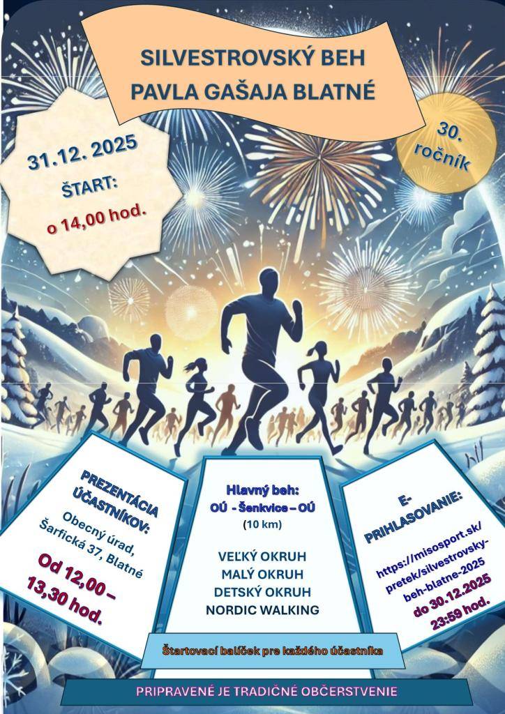 Silvestrovský beh Pavla Gašaja Blatné