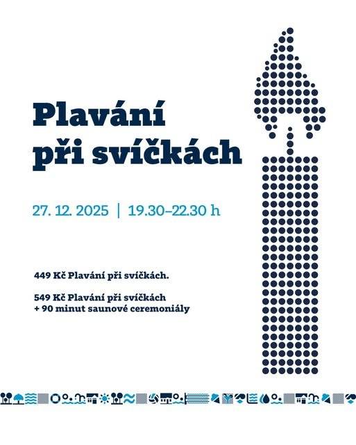 Zpříjemněte si sobotní večer 27. prosince návštěvou aquaparku a užijte si romantické plavání v při svíčkách a saunový ceremoniál.  • 19:30 - 22:30 hod  REZERVACE: Termíny | Sportplex Frýdek-Místek, s.r.o.