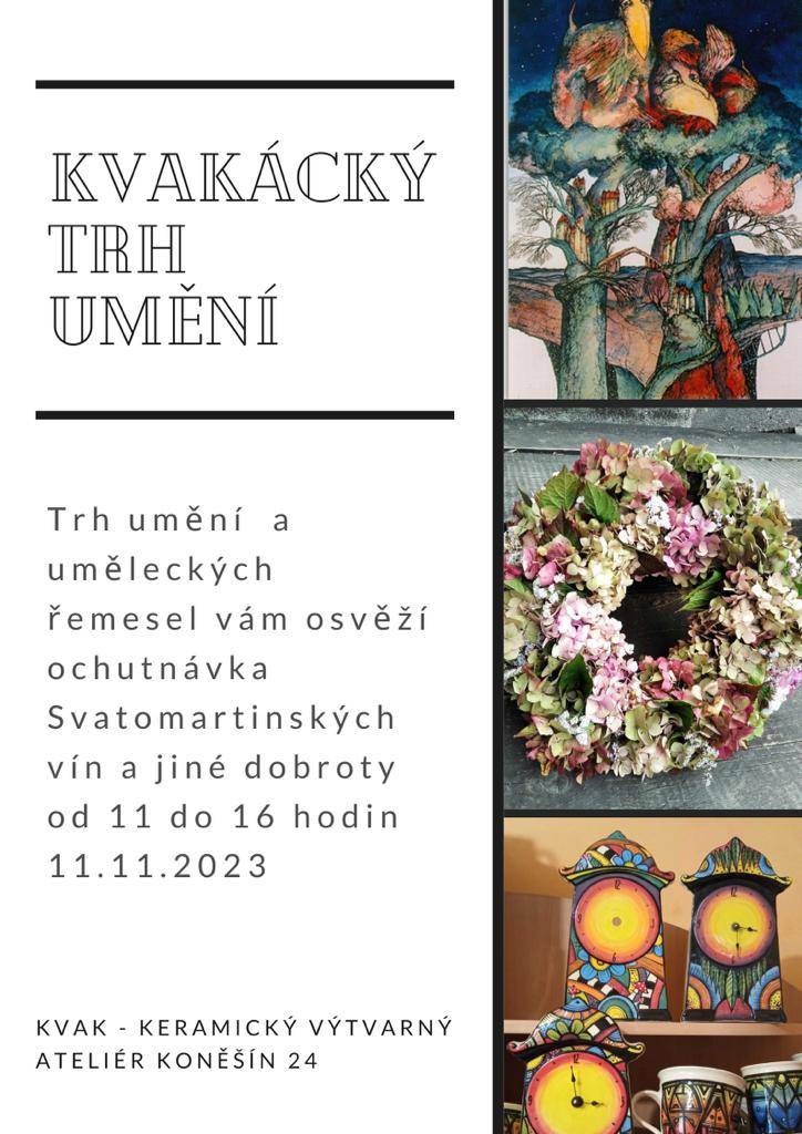 Trh umění a uměleckých řemesel  - ochutnávka Svatomartinských vín a jiné dobroty  11. 11. 2023 od 11 - 16 hodi