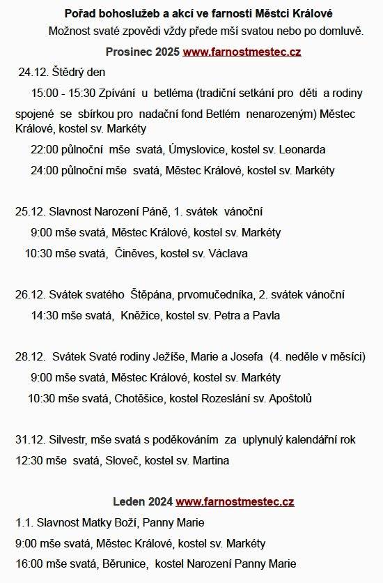 Prosinec a nový rok 2026