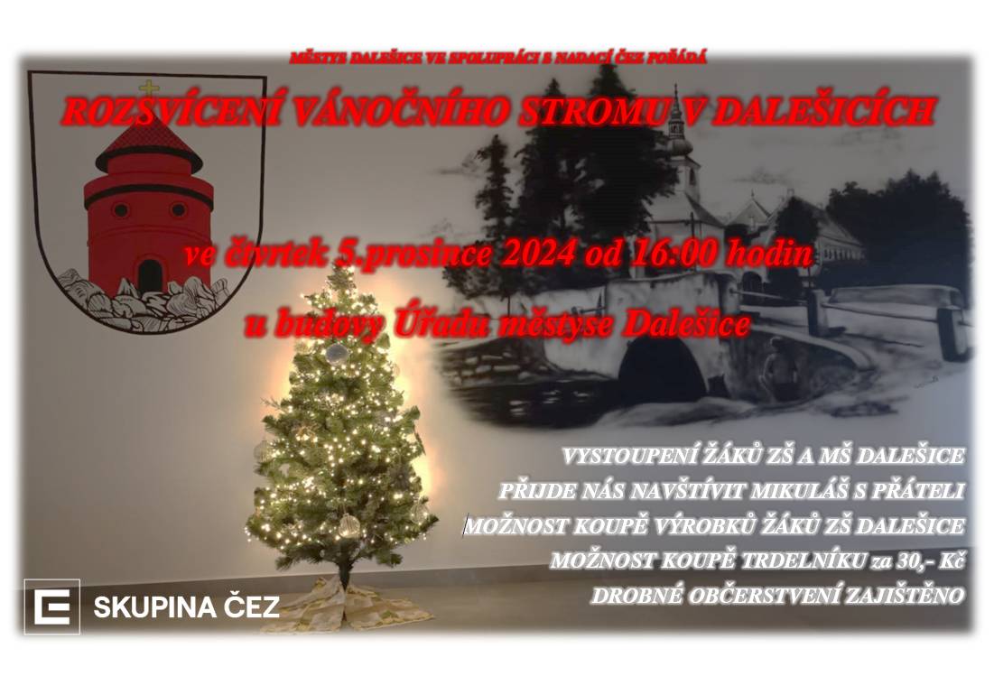 ROZSVÍCENÍ VÁNOČNÍHO STROMU V DALEŠICÍCH