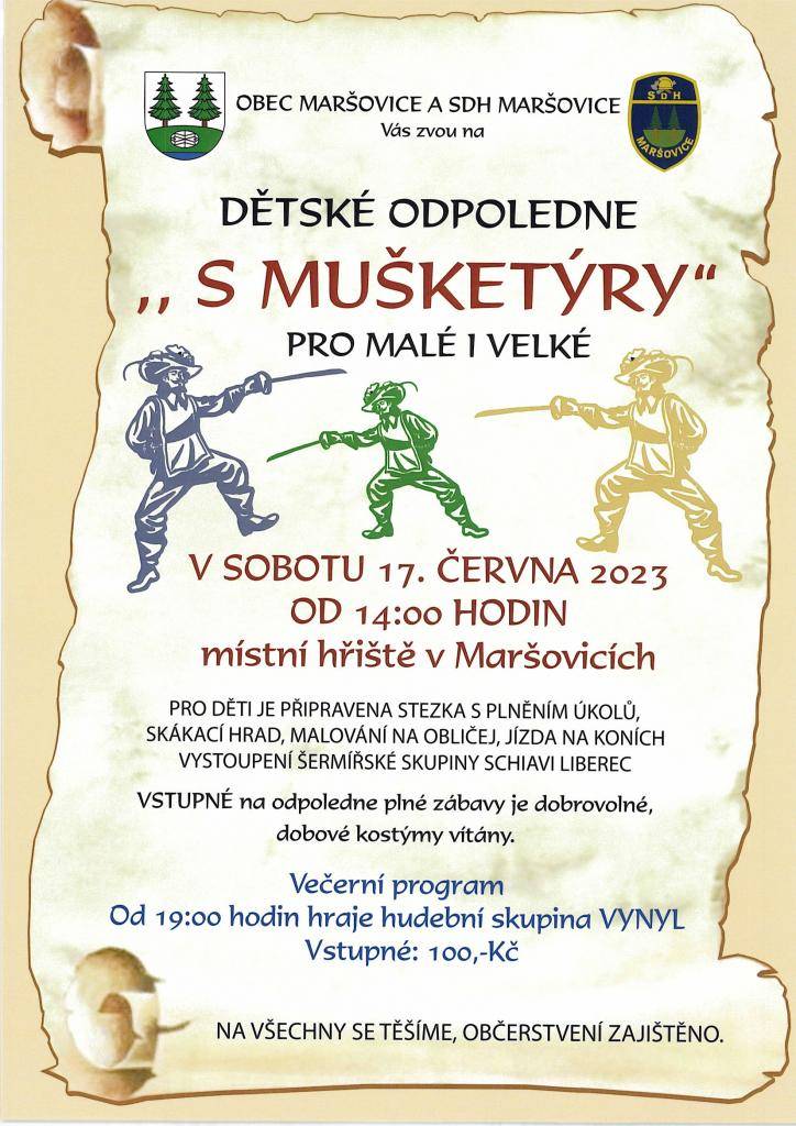 POZVÁNKA NA DĚTSKÉ  ODPOLEDNE  a večer skupina VYNYL DNE 17.6.2023