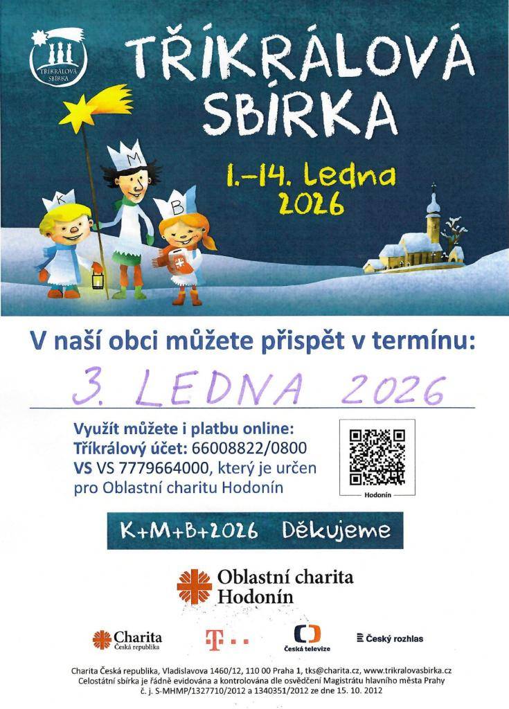 Tříkrálová sbírka 2026