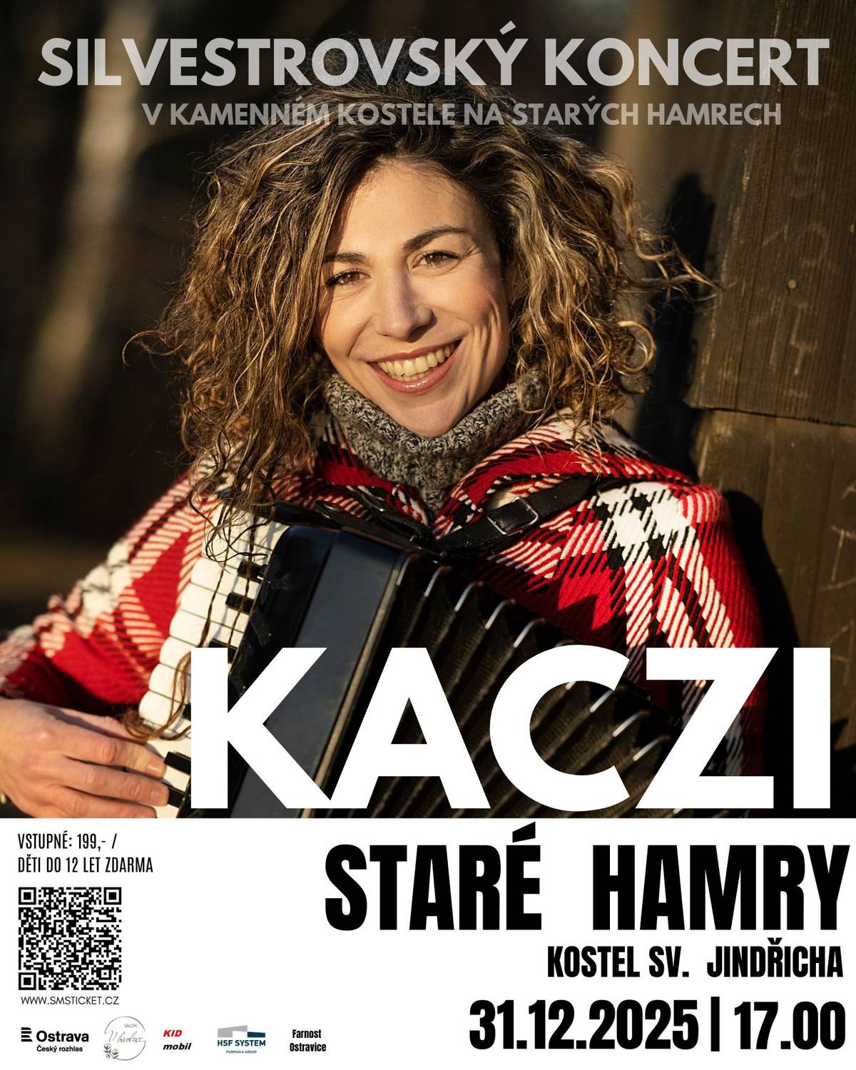 Vážení občané, v kostele sv. Jindřicha na Starých Hamrech proběhne dne 31.12.2025 v 17 h koncert Kaczi.
