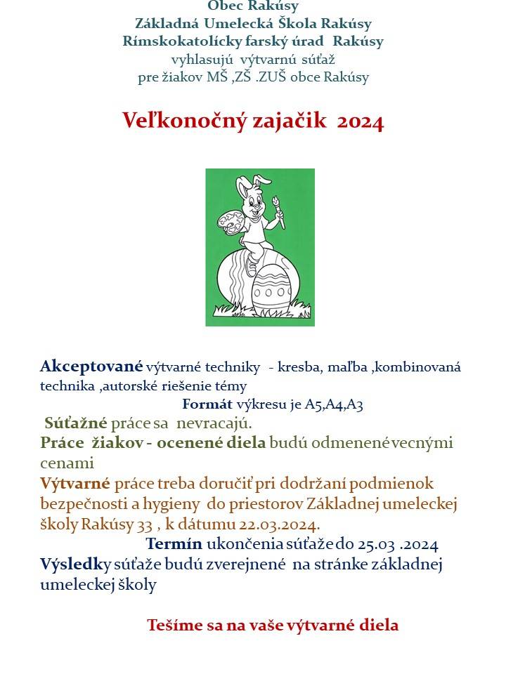 Veľkonočný zajačik 2024