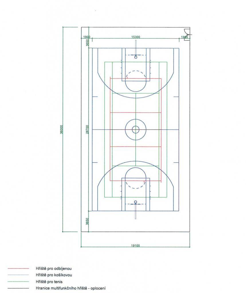 Vybudování multifunkčního hřiště pro veřejnost v místě, kde stávalo původní hřiště. Bude mít umělý povrch a bude určené pro košíkovou, tenis, volejbal a nohejbal. Hřiště bude oplocené.