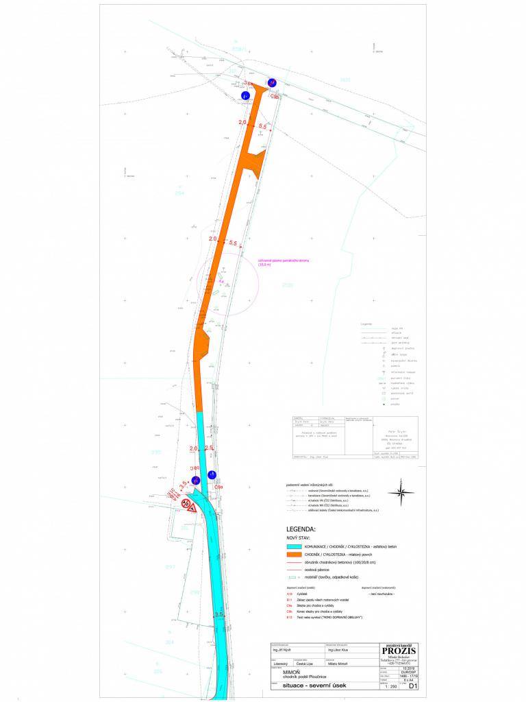 Po pravém břehu Ploučnice začala výstavba nového chodníku. V příloze tohoto příspěvku se můžete podívat na projekt.