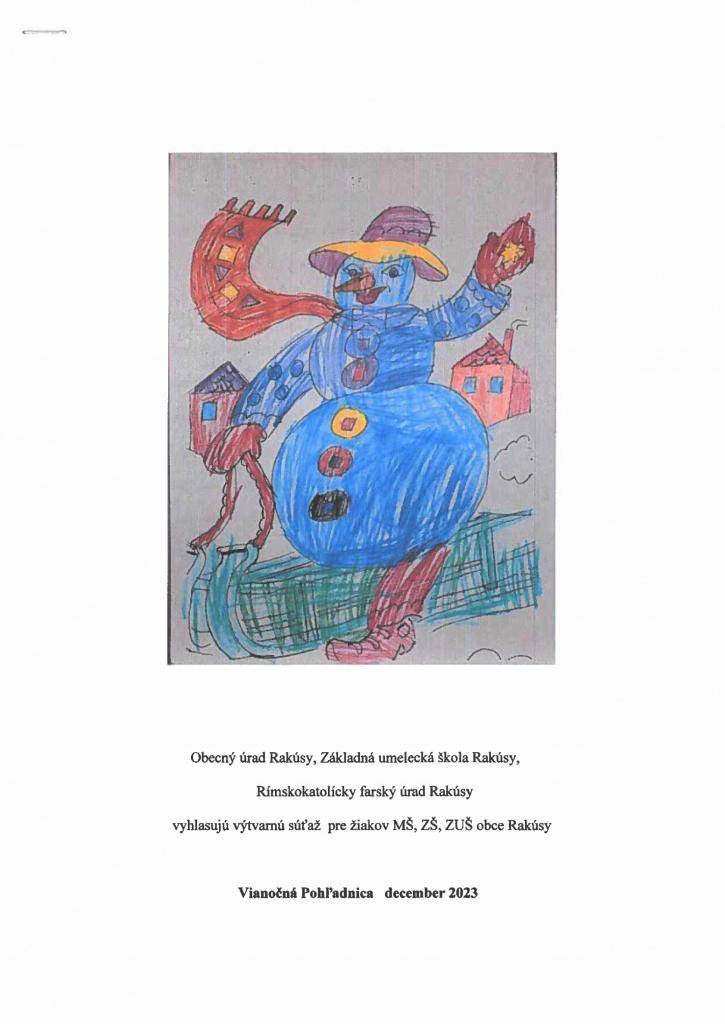 Výtvarná súťaž - Vianočná pohľadnica 2023