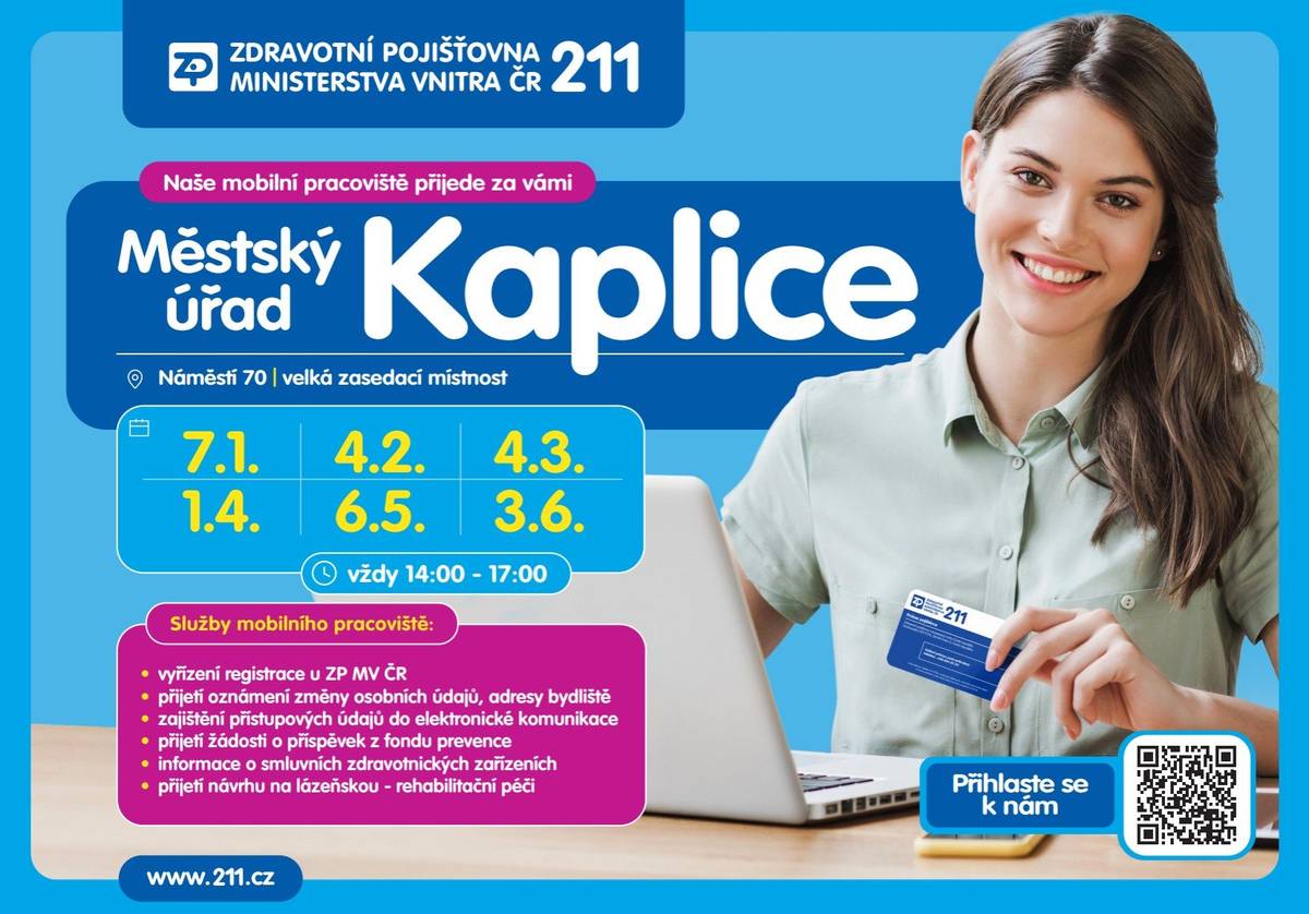 Nabídka mobilního pracoviště zdravotní pojišťovny ministerstva vnitra ČR.