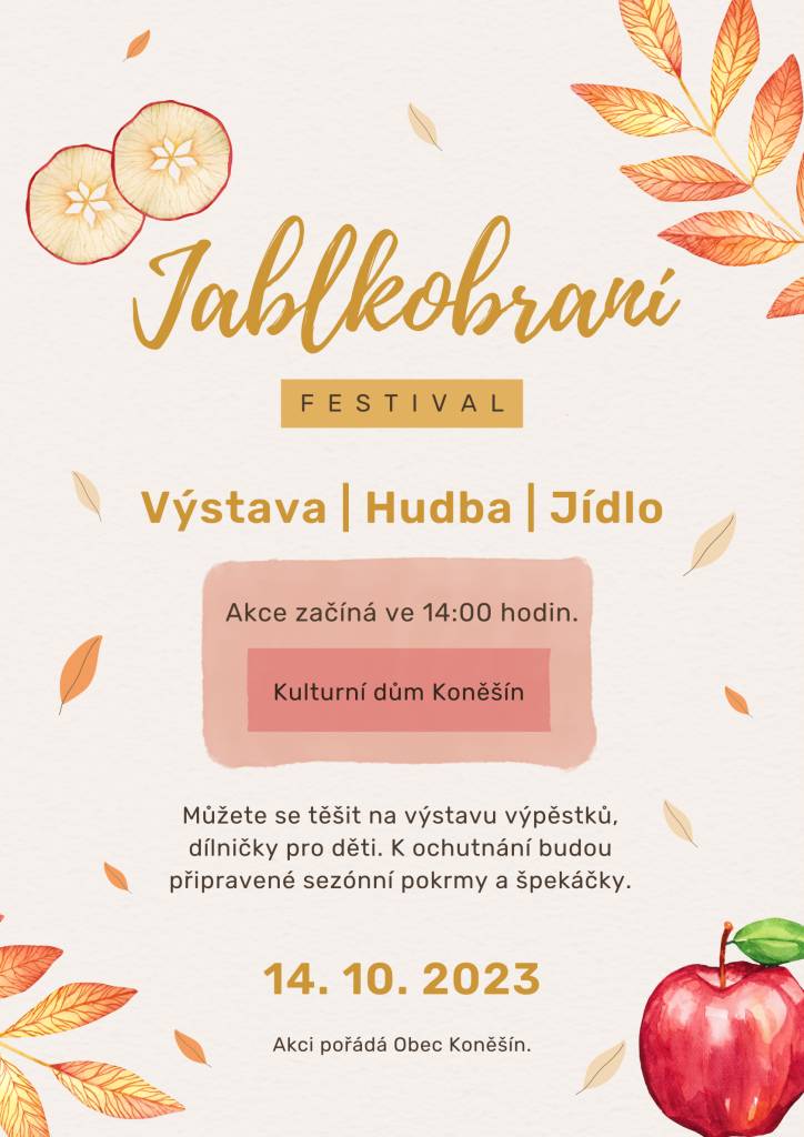 14. 10. 2023 od 14.00 hod v KD Koněšín - JABLKOBRANÍ