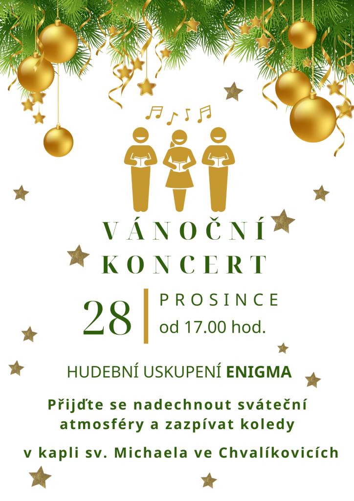 Srdečně Vás zveme na Vánoční koncert 28. prosince 2025 od 17.00 hod. v kapli sv. Michaela.