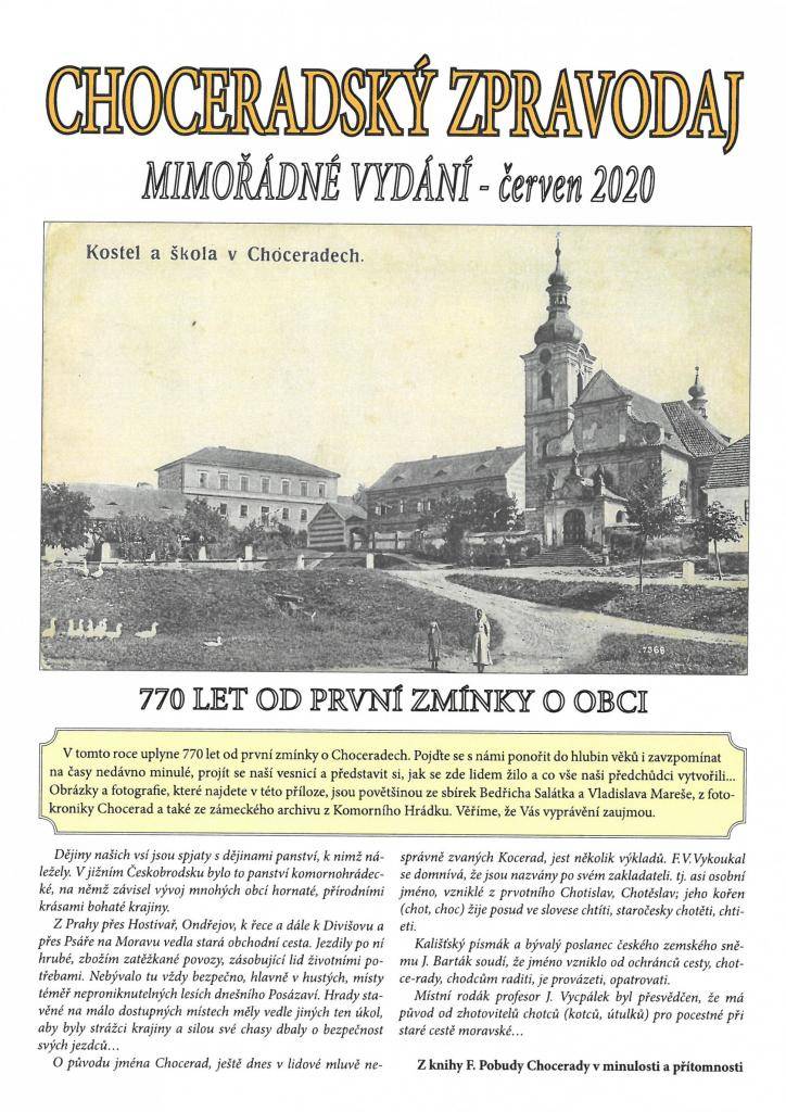 Červen    Mimořádné vydání k výročí 770 let od první zmínky o obci