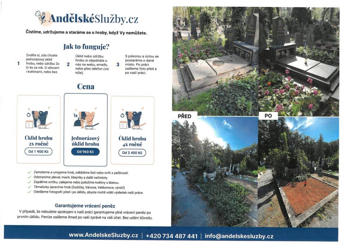 čištění a údržba hrobů