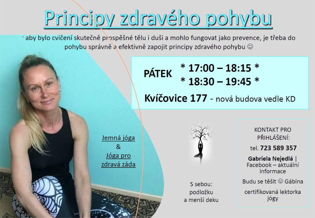 Další možnost cvičení a relaxace v Kvíčovicích  od 19.1.2024 Kvíčovice čp.177 (u KD)