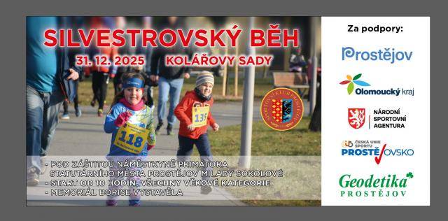 Memoriál Borise Vystavěla pod záštitou náměstkyně primátora Statutárního města Prostějova Milady Sokolové odstartuje 31. 12. 2025 v 10.00 v Kolářových sadech.                               Číst dál...