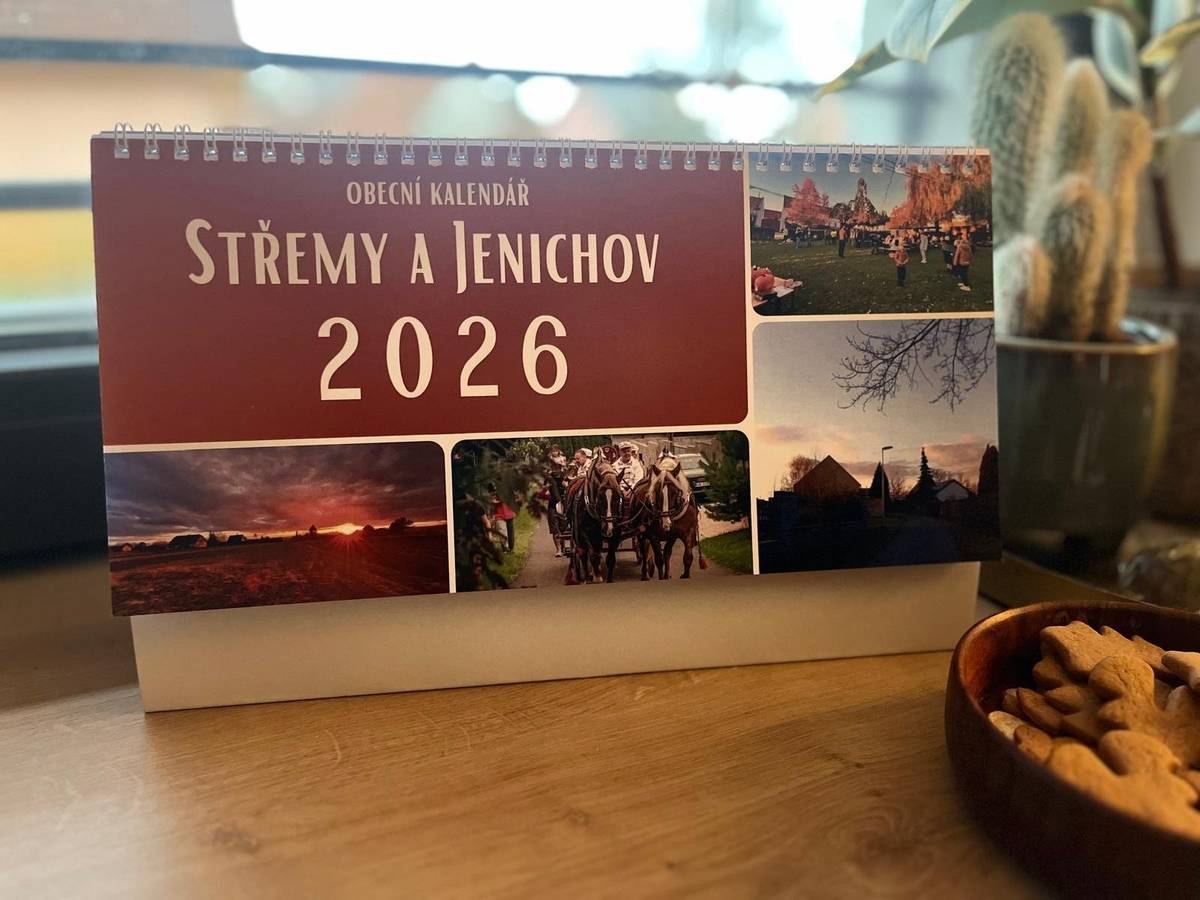 Od dnešního dne jsou k vyzvednutí obecní kalendáře na rok 2026. Vyzvedávat můžete dnes do 16 hodin na OÚ Střemy. Od zítra budou k vyzvednutí také v obou obecních hospodách v době otevíracích hodin.