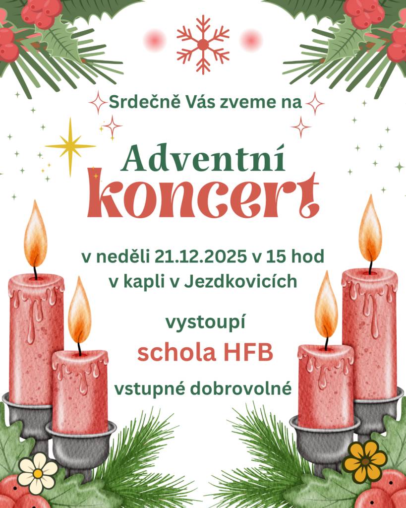 Dne 21.12. 2025 se v kapli v Jezdkovicích uskuteční koncetr.