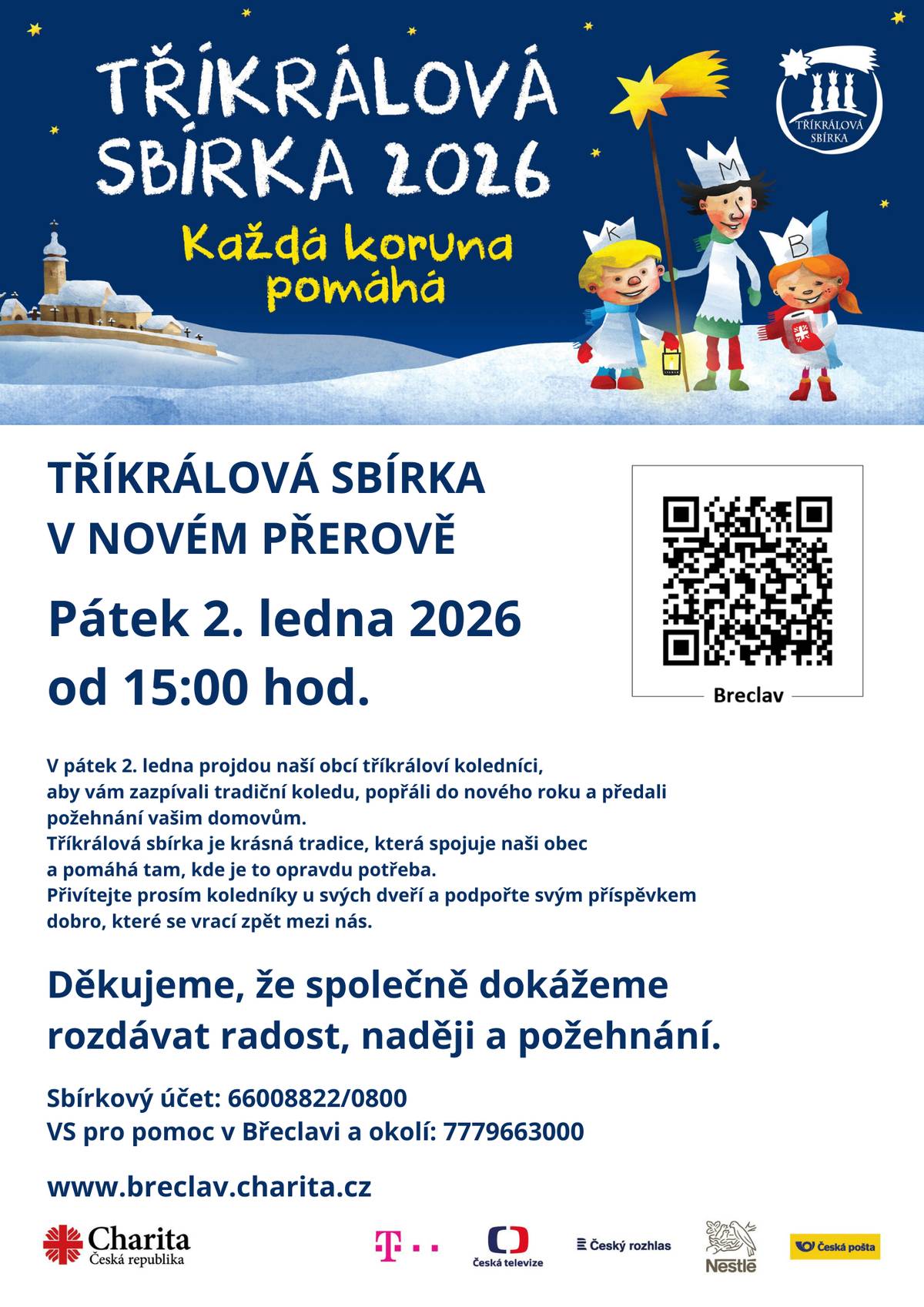 Břeclavská charita opět pořádá sbírku v naší obci