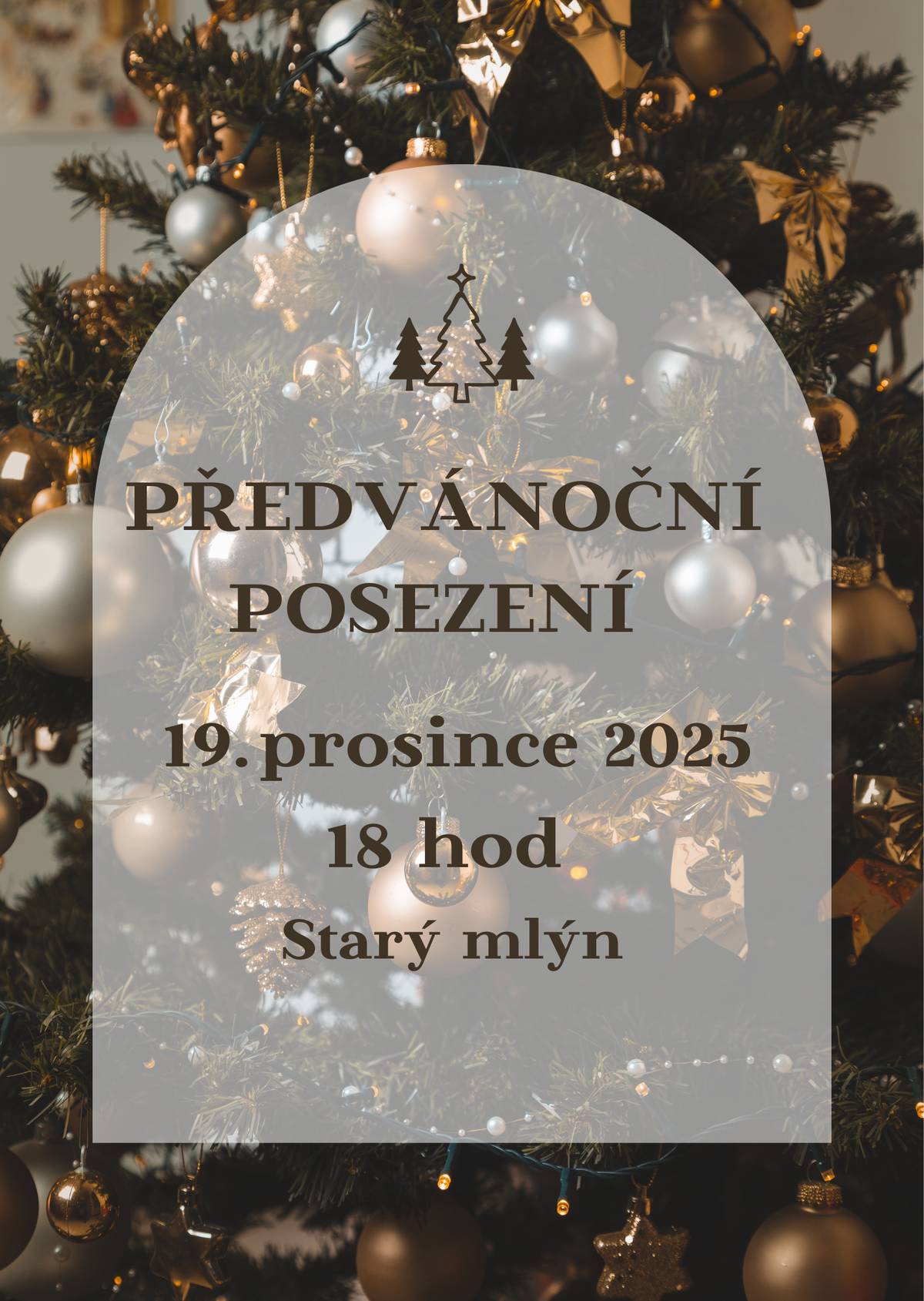 Obec Bukovina Vás srdečně zve na předvánoční posezení do Starého mlýna. Přijďte si na chvilku posedět, popovídat a popřát si krásné Vánoce.