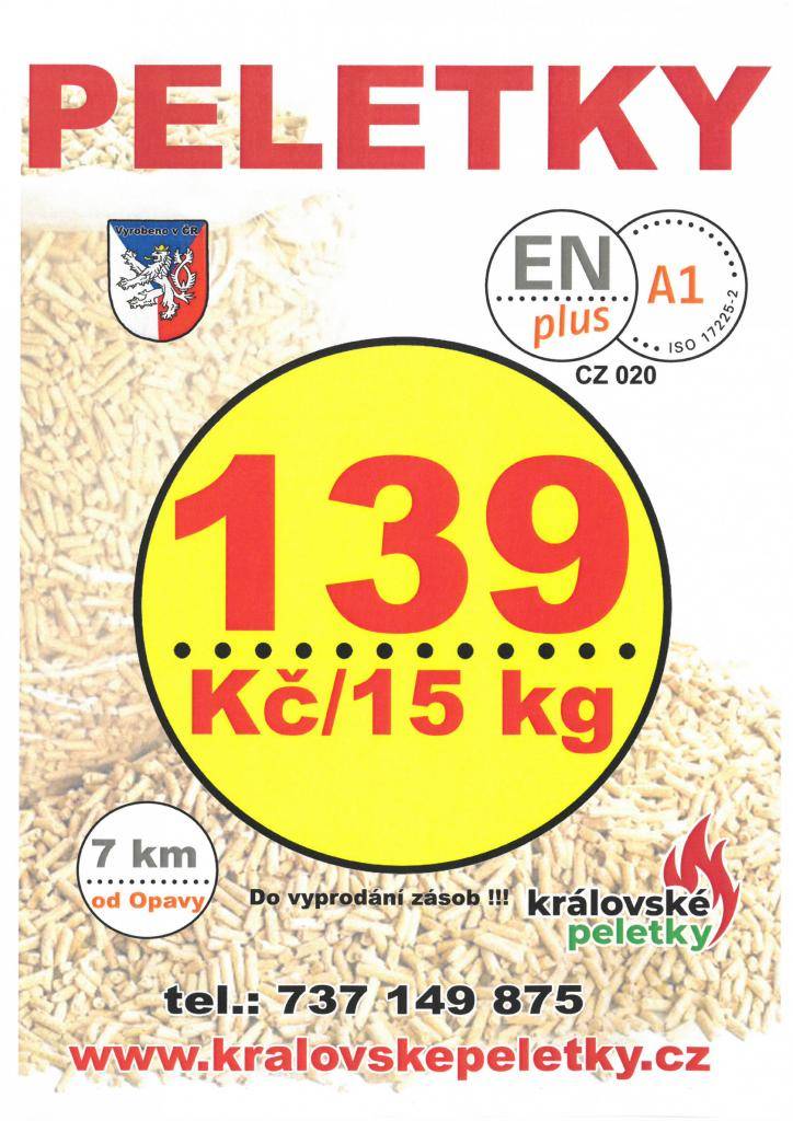 Nabídka prodeje peletek