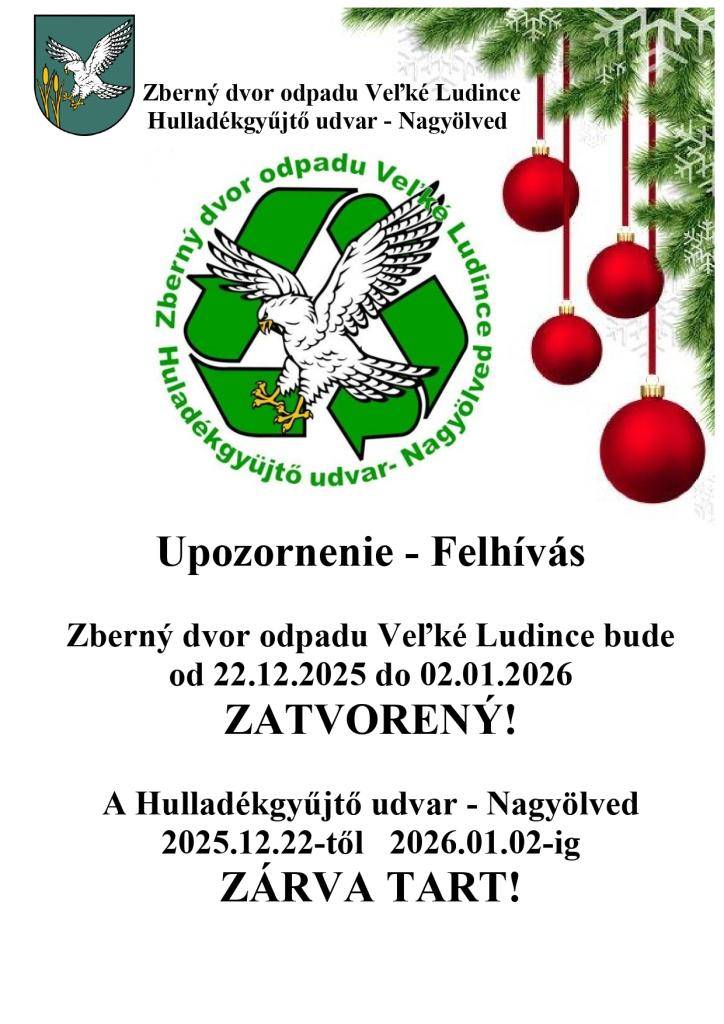 Otváracia doba - Zberný dvor