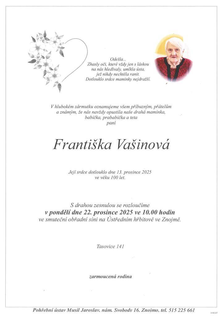 Parte Františka Vašinová
