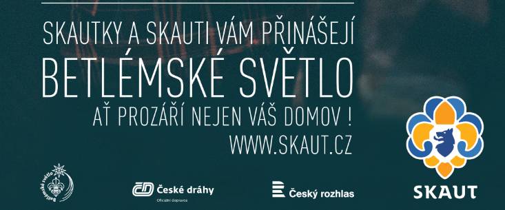 Jako každý rok i v tom letošním budou skauti a skautky roznášet Betlémské světlo a to v úterý 23.12.2025.