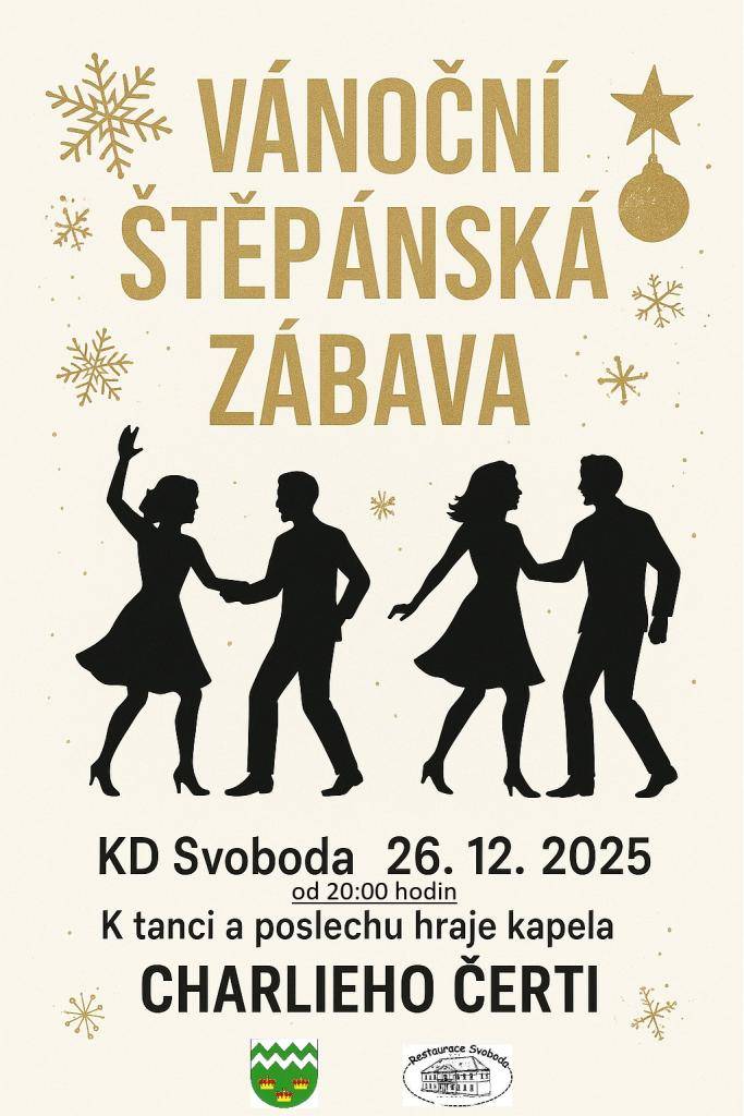 Obec Libouchec srdečně zve na Vánoční Štěpánskou zábavu, která se bude konat v KD Svoboda Libouchec, dne 26.12.2025 od 20:00 hodin.