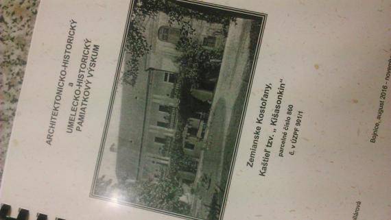 Projektová dokumentácia - Obnova národnej kultúrnej pamiatky Kišasonkin kaštieľ