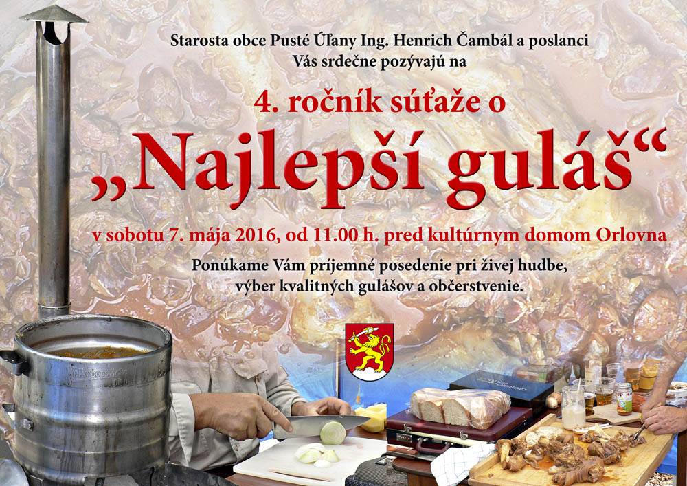Pozvánka na 4.ročnik suťaže o "najlepší guláš"