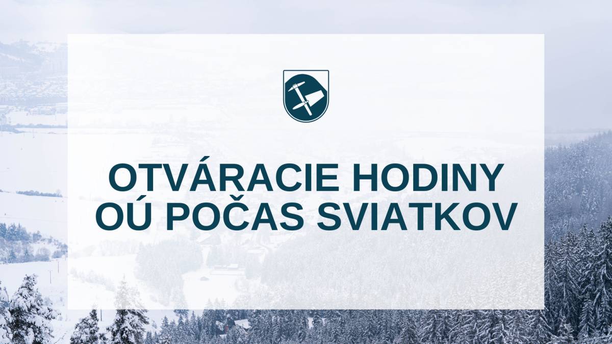 Vážení občania, Obecný úrad bude od 22.12.2025 do 7.1.2026 zatvorený.