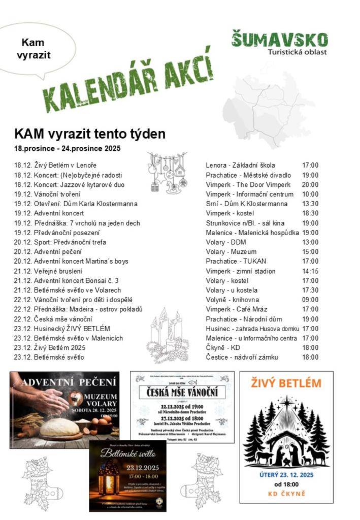 Kalendář akcí pro 51 týden 2025