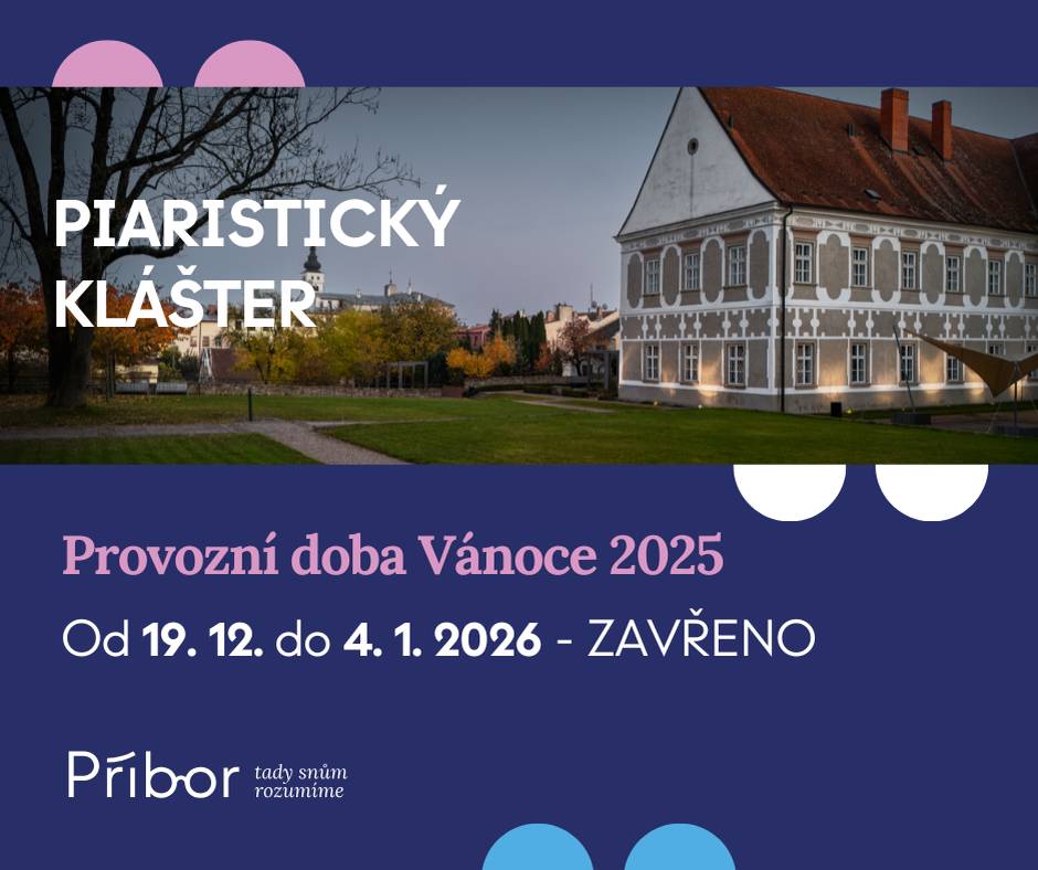 Změna provozní doby Piaristického kláštera - Vánoce 2025