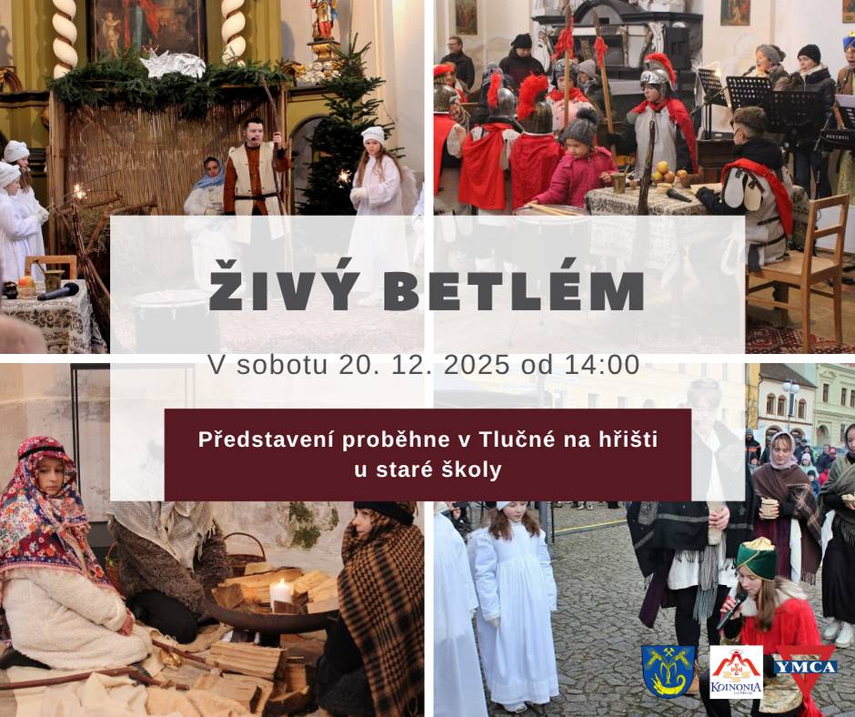 Přesně týden po Vánočním jarmarku se na vás YMCA Plzeň na stejném místě těší s představením Živý Betlém. Jste srdečně zváni!