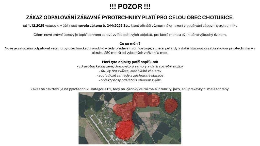 Nově je zakázano odpalovat většinu pyrotechnických výrobků v okruhu 250m od vybraných zařízení a míst❌❌❌