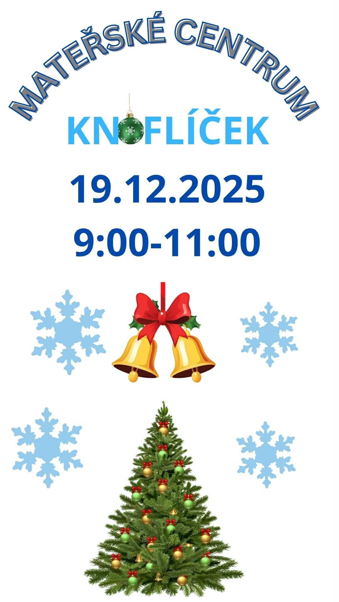 Milí rodiče, milé děti, srdečně vás zveme na předvánoční setkání v našem mateřském centru, které se uskuteční v pátek 19. prosince od 9:00 hodin.  Společně si užijeme dopoledne plné sváteční atmosféry - čeká nás vánoční tvoření, písničky 🎼🎤i malé překvapení pro děti. Těšit se můžete na voňavý čaj 🍵, cukroví i milé povídání v kruhu přátel. Přineste si prosím pár kousků cukroví na společný stůl a dobrou náladu.🍪🍪😀 Těšíme se na vás i vaše děti! S láskou Mateřské centrum Knoflíček.