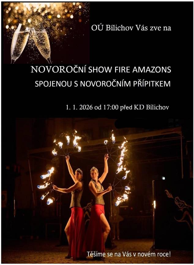 NOVOROČNÍ FIRE SHOW 26.pdf Z akce může být pořízen záznam. Účastí na akci uděluje účastník pořadateli souhlas s pořízením a zveřejněním fotodokumentace či videozáznamu své osoby. Tyto záznamy budou použity pouze pro účely pořadatele.