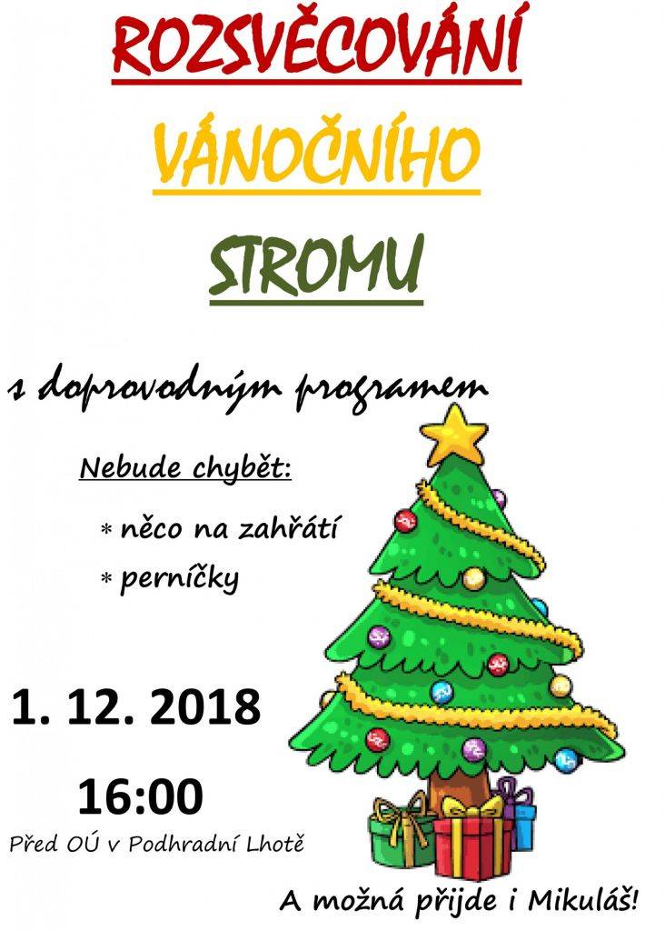 Rozsvěcování vánočního stromu