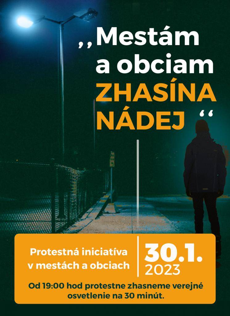 „Mestám a obciam zhasína nádej“ – protest 30.1.2023