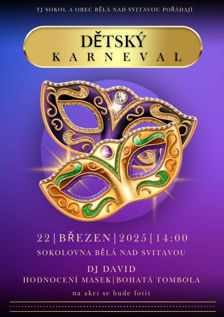 DĚTSKÝ KARNEVAL 22.3.2025