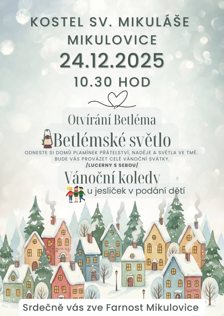 Betlémské světlo a zpívání  koled