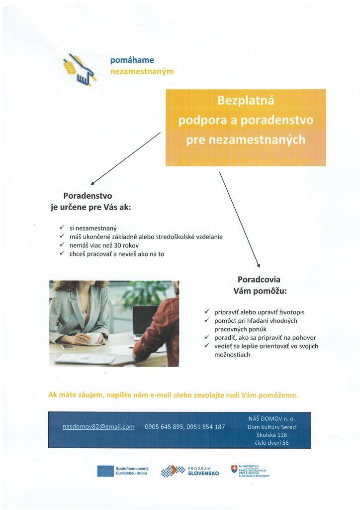 Pomáhame nezamestnaným nájsť si prácu!