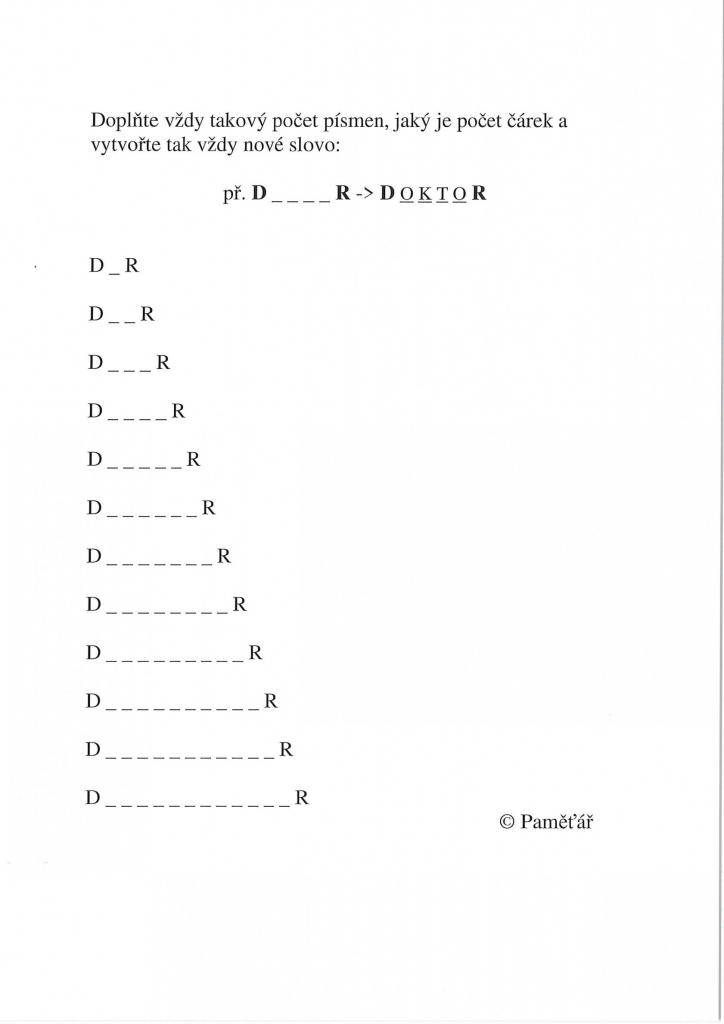 Hrátky s pamětí - trénování paměti