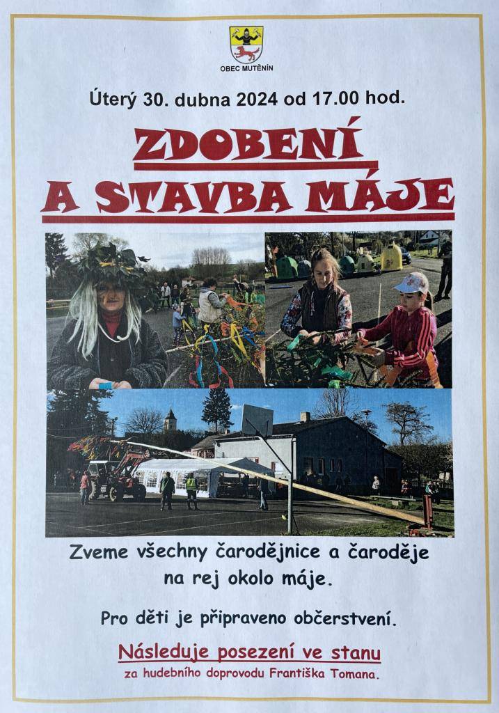 Stavba a zdobení máje