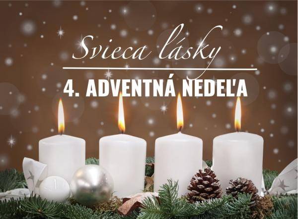 Vážení spoluobčania,  pozývame Vás na slávnostné zapálenie poslednej - štvrtej adventnej sviečky v nedeľu 21. decembra 2025 o 16:00 hodine na Námestí SNP pred budovou obecného úradu.