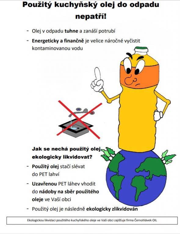 Sběrné nádoby jsou umístěny u školy a velocentrály.
